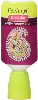 ARTPARASITE Pidilite Fevicryl Fabric Glue No Stitch Glue Mirror Pieces Patchwork Stone Lace Glue