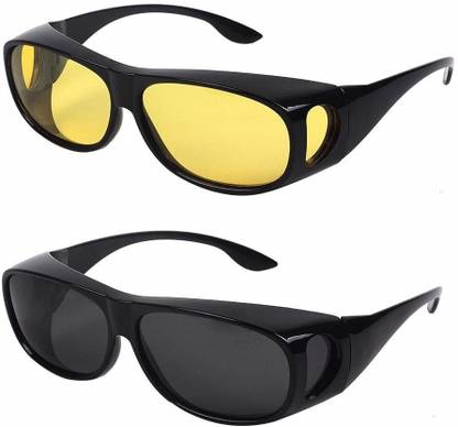 HVG TRADERS 2 set HdVision Car Driving Sun Glasses for Driver Cycling Goggles