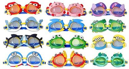 ARBTOYS Cartoon Design Wide View Diving Googles for kids (Set of 1, Random Design) Swimming Goggles