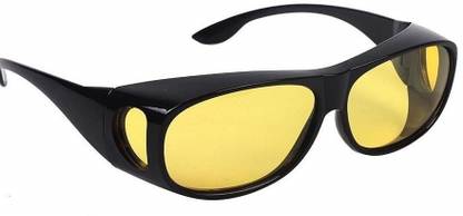 HVG TRADERS Night Vision, Riding Glasses, UV Protection Wrap-around Sunglasses (Free Size) Cycling Goggles