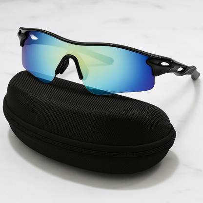 ArrowMax Sports Sunglasses Cricket Goggles For Men UV400 Mirrored With Carry Case Cover Cricket Goggles