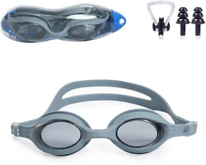 ArrowMax Swimming Goggle For Kids Adults Free size Silicone Strap Anti-Fog Anti-slip Swimming Goggles