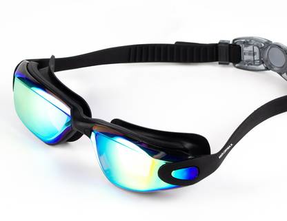 ArrowMax Swimming Goggles For Men Women Mirrored Glass Antifog Premium Silicome Swimming Goggles