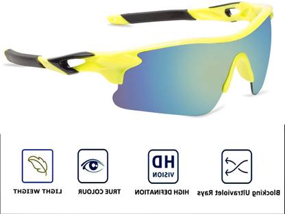 Zugatti Sports Googles UV Protection, Wrap-around Sunglasses Riding / Cycling / Running/ Cricket Goggles