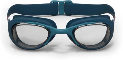 KRISSDIL NABAIJI Swimming Goggles - Xbase Print L - Clear Lenses - Navy Blue / Red By Decathlon Swimming Goggles