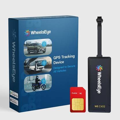 WheelsEye GPS Tracking Device for Vehicles with Live Tracking - 1 Year Subscription GPS Device