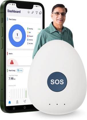 fetaca 4G GPS SOS Alarm Safety Device | Real-Time Tracker with SIM GPS Device