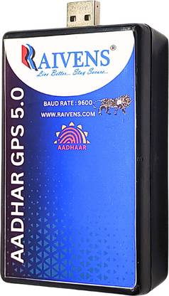 RAIVENS Premium USB GPS Module Aadhaar Centers Supports Both IRNSS&Navic Ultra-Fast Fix GPS Device