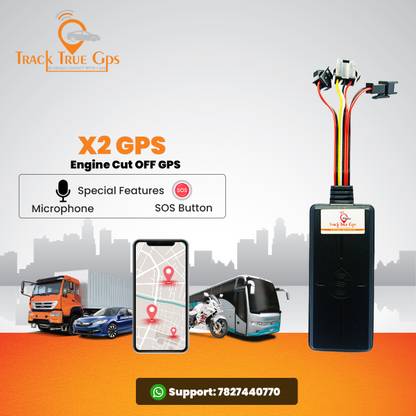 TRACKTRUE X-2 GPS Small GPS Tracker for Car,Bike with Panic Button & Microphone GPS Device GPS Device