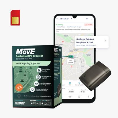 loconav MOVE - Tracking Device for Everything on-the-move | Portable GPS Devices GPS Device