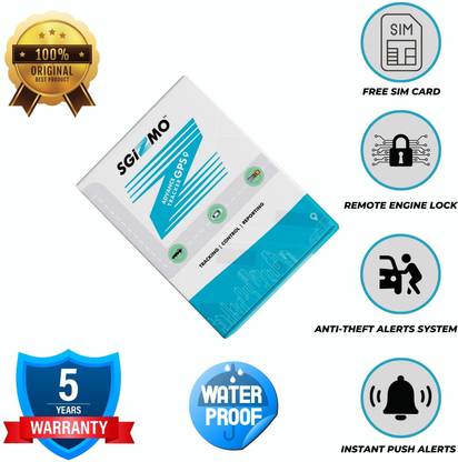 sGizmo V5 Pro Tracker For Car/Bikes lock/real time Tracking (Water-Proof) GPS Device