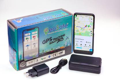 GEOSAFE TECHNOLOGIES 10000mAh Wireless GPS Tracker for Vehicles, Kids Safety, Two-wheeler GPS Device