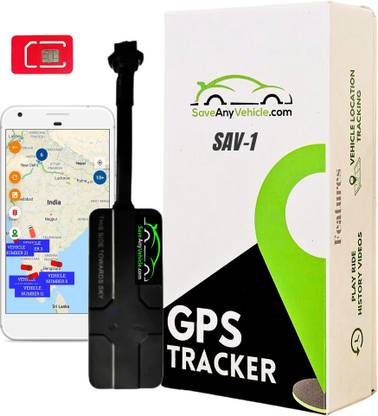 SAVE ANY VEHICLE SAV-1 Wired GPS Tracker for Car, Bike, Truck, Bus with 1 Month Data GPS Device