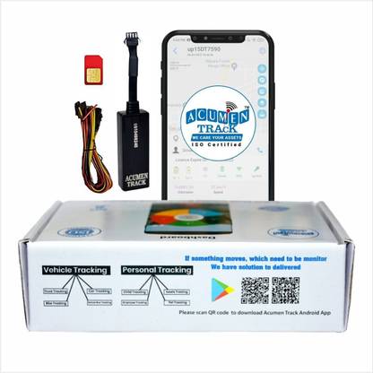 Acumen Track AT 301 ( Accident Alert, Engine cut off) GPS for Car Bike With 3 Month Data GPS Device