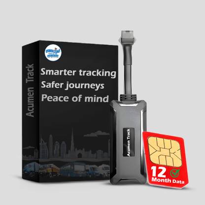 Acumen Track UC 900i (Water Proof, Inbuilt Battery) GPS Tracker for Car, Bike , bus With One Year free Software & Sim GPS Device