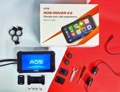 ADS ADSRover 2.0 Bike Dashcam with carplay Gps navigation & Tyre Pressure Monitor GPS Device