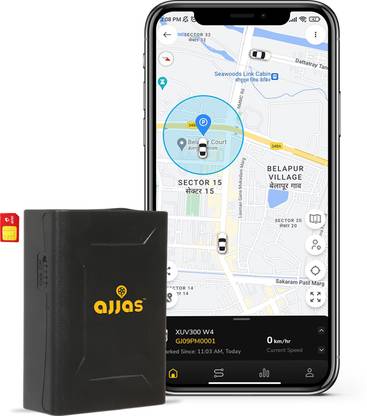 Ajjas Wireless GO tracker for Kids, Car/Bike, Bags with Voice Monitoring GPS Device