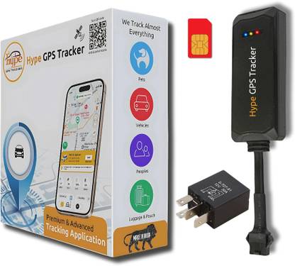 HypeGPSTracker GPS Tracker for Car, Bike, Scooty, EV| Engine Lock/ Unlock | Wired GPS Device