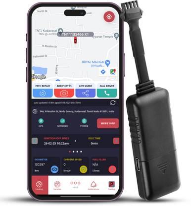 Acumen Track Y300(Engine ON/OFF, Inbuilt Battery) Smallest GPS Tracker for Bike car & Truck with Anti- Theft Alarm GPS Device