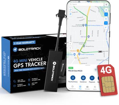 BoldTrack GPS Tracker for Bike, Car, Truck, Bus with Remote Engine Lock GPS Device