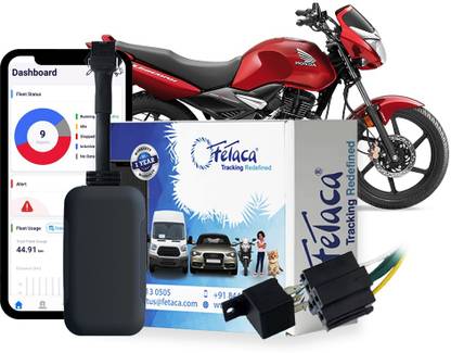 fetaca Wired GPS Tracker for Bike | Live Tracking with 1 Month SIM Data & Software GPS Device