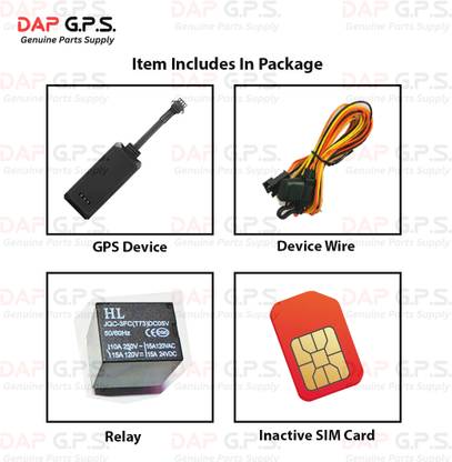DAPGPS GPS Tracking Device G17 With SIM Card + Relay + 1 Year Warranty GPS Device