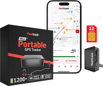 fleettrack Mini™ Wireless GPS Tracker for Kids, Bike, Car, Bags with Voice Monitoring GPS Device