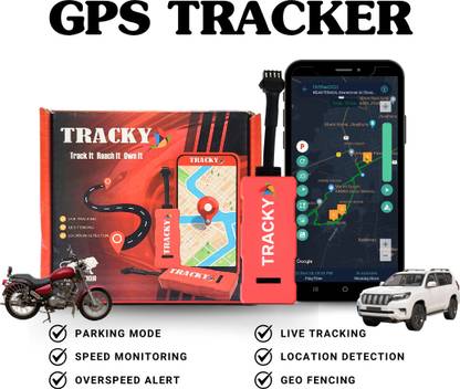 Tracky Wired Tracker with Engine ON/OFF alerts for Car , Bike , Truck, Bus GPS Device
