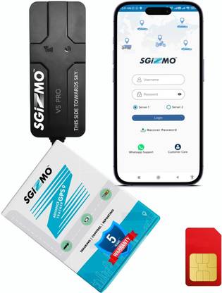 sGizmo V5 Pro with Anti-theft Alert Remote Engine ON/OFF (Water and Dust-Proof) GPS Device