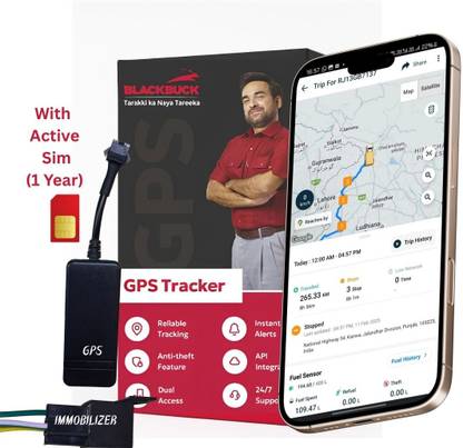 BlackBuck GPS + Remote Immobilizer-PAN India Service & Installation Facility, Active Sim GPS Device