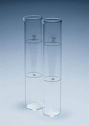 GVSSCO Graduated Nessler Cylinder 100 ML Pack of 2 Borosilicate Glass Graduated Cylinder