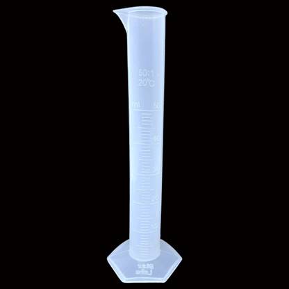 Bridge2Shopping Plastic Measuring Cylinder, Transparent Graduated tube 50 ML PP (Polypropylene), Plastic Graduated Cylinder
