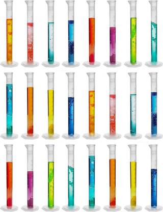Salco 24 Pack 10ml Plastic Graduated Cylinder, Plastic Measuring Cylinder Set Plastic Graduated Cylinder
