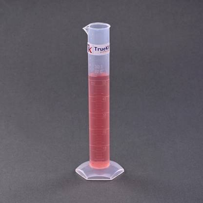 TRUEKIT Transparent Plastic Measuring Cylinders 50 ML for Measuring (Pack of 4) Plastic Graduated Cylinder