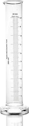 Apex Labs Glass Rain Measure Cylinder Round Base, . 10 M.M. 200 CM2 Borosilicate Glass Graduated Cylinder