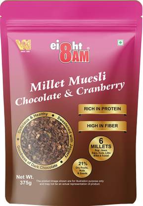 8AM Millet Muesli Chocolate & Cranberry | Dry Fruits, Nuts & Seeds Mixed Millet