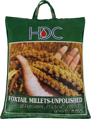 HDC SIRIDHANYA (organic and unpolished) Natural Foxtail Millet Grain 5kg, Foxtail Millet