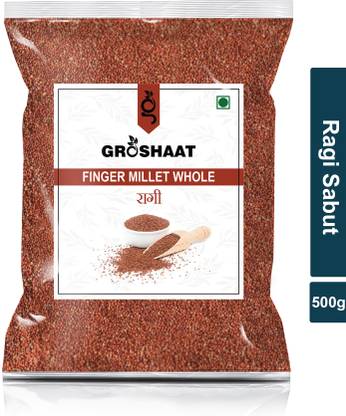Groshaat Ragi Sabut (Finger Millet Whole) - 500 Grm (Pack of 1) Ragi