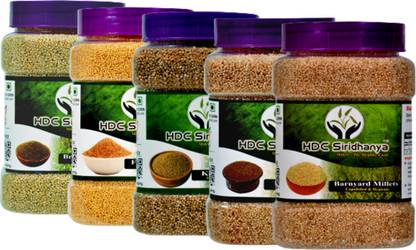 HDC SIRIDHANYA Unpolished positive millets combo pack, 900g each Little Millet