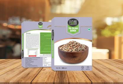 Future Foods Tri Colour - White, Red & Black Mix, Rich in protein - 500 gram Quinoa