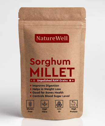 Naturewell Unpolished Sorghum/Jowar Millets 100g (Great Millet/Bili Jola/Jonnalu/Cholam) Sorghum