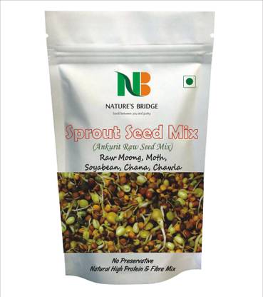 Nature's Bridge Sprouting Mix | Sprout Seed Mix (Moong, Moth, Soyabean, Chana, Chawla) Mixed Millet