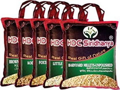 HDC SIRIDHANYA Unpolished and organic five positive Mixed Millet