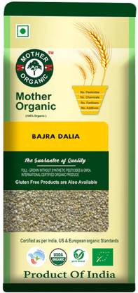 Mother Organic Bajra Dalia 500 gm (pack of 1) Whole Wheat