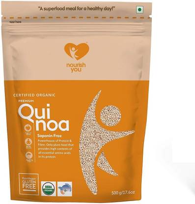 Nourish You Premium Quinoa for Weight Loss Mgmt., Glutten Free, High Protein & Fibre (500g) Quinoa