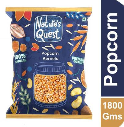 Nature’s Quest Popcorn & Popping Kernels 1800gms- Butterfly Popcorn Maize, -Corn makka Corn