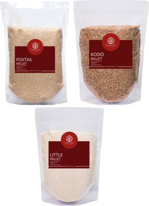 organic forest Combo Pack of 3 ,1.2 kgs Kodo 400gm Little 400gm Foxtail 400gm Mixed Millet