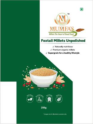 MUMFAS Foxtail Millets Unpolished 250g | Natural, Gluten-Free, High in Fiber & Protein Foxtail Millet