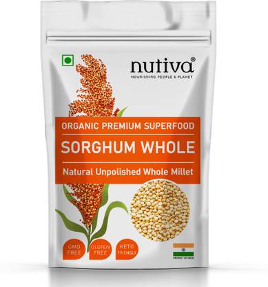 Nutiva Unpolished Sorghum/Jowar Millets 1kg (Great Millet/Bili Jola/Jonnalu/Cholam) Sorghum