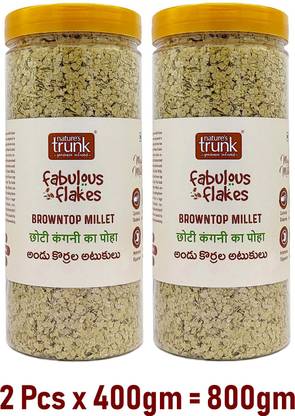 Nature's Trunk Browntop Millet Flakes | Choti Kangani / Andu Korralu | Breakfast Flakes Browntop Millet